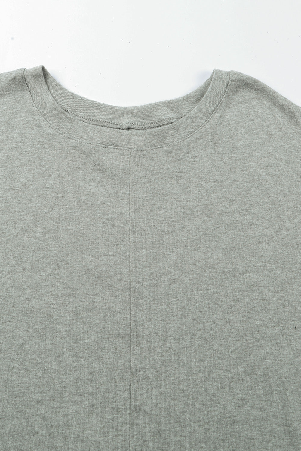 Cozy Gray Patchwork Long Sleeve Top