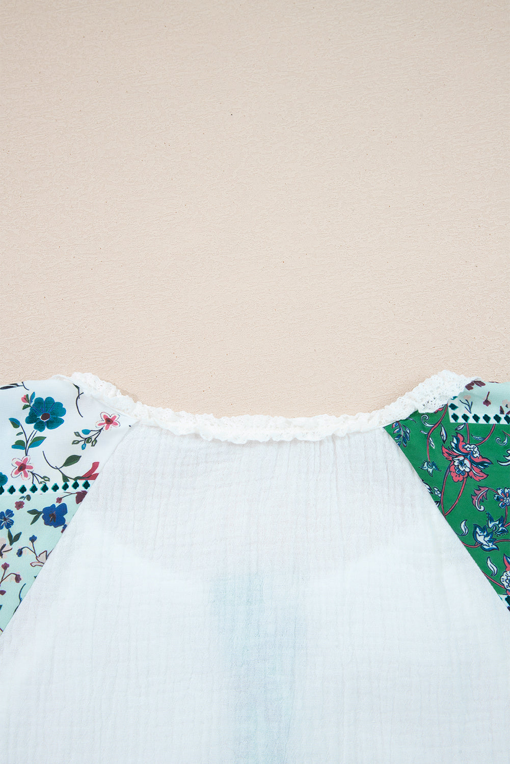 floral patchwork blouse
