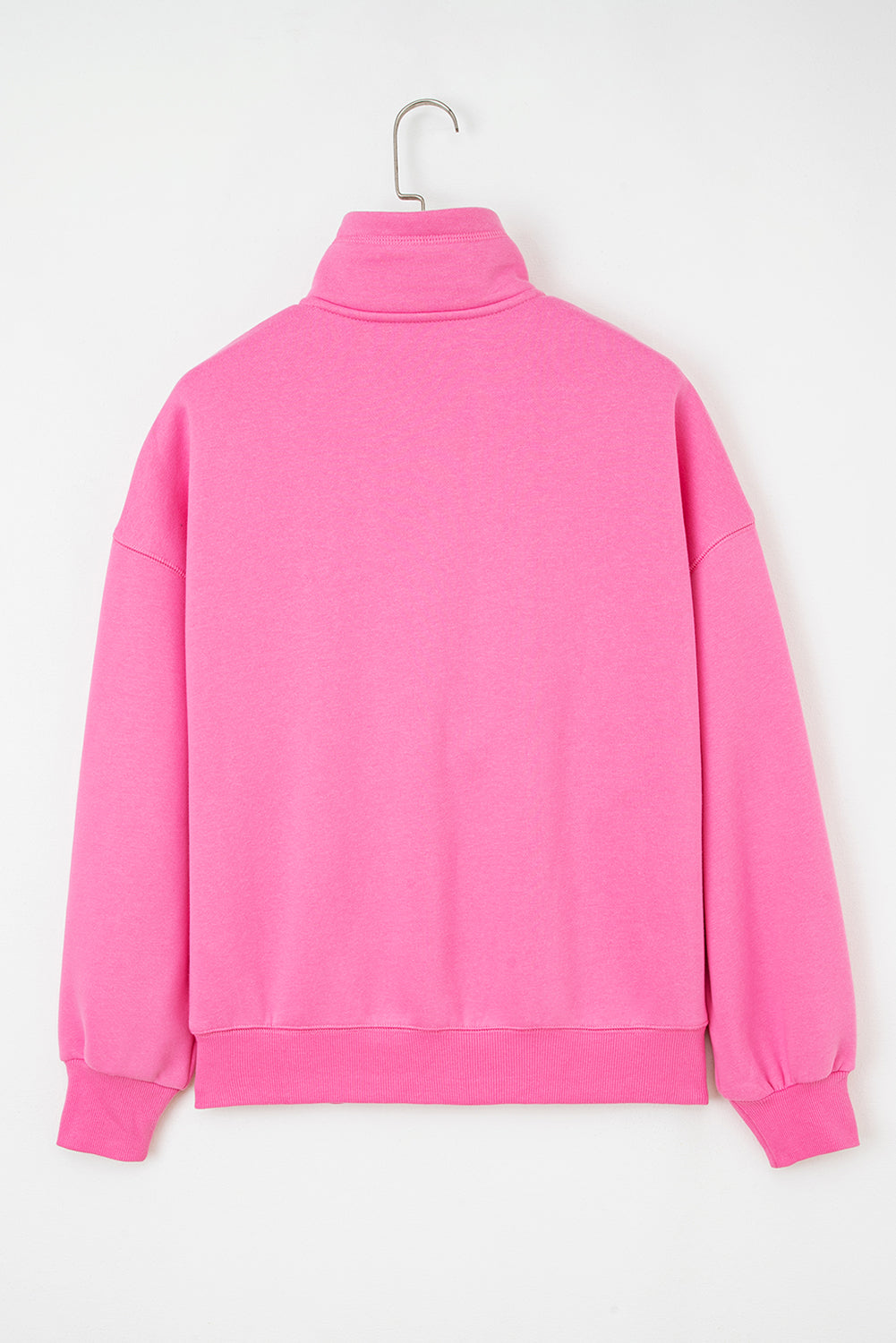 bright pink sweatshirt