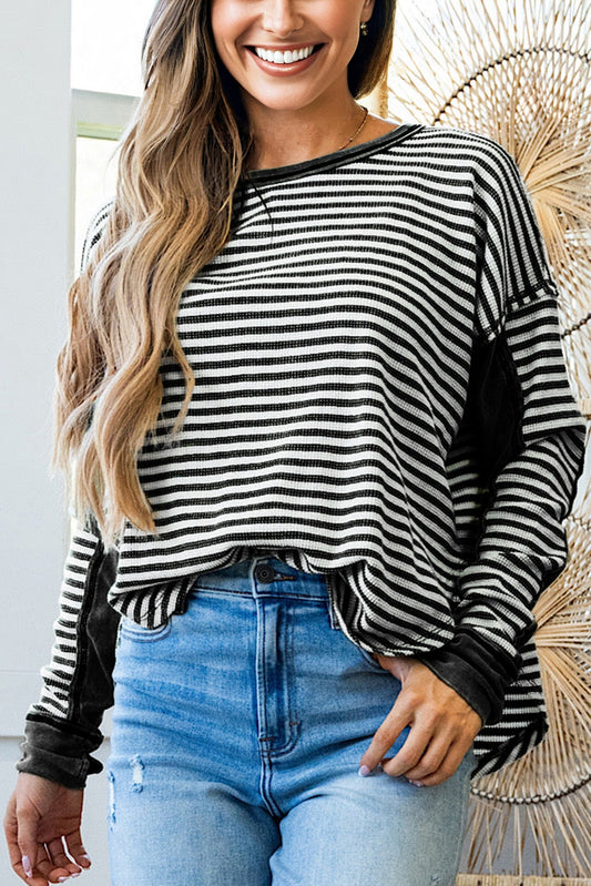 thermal knit pullover