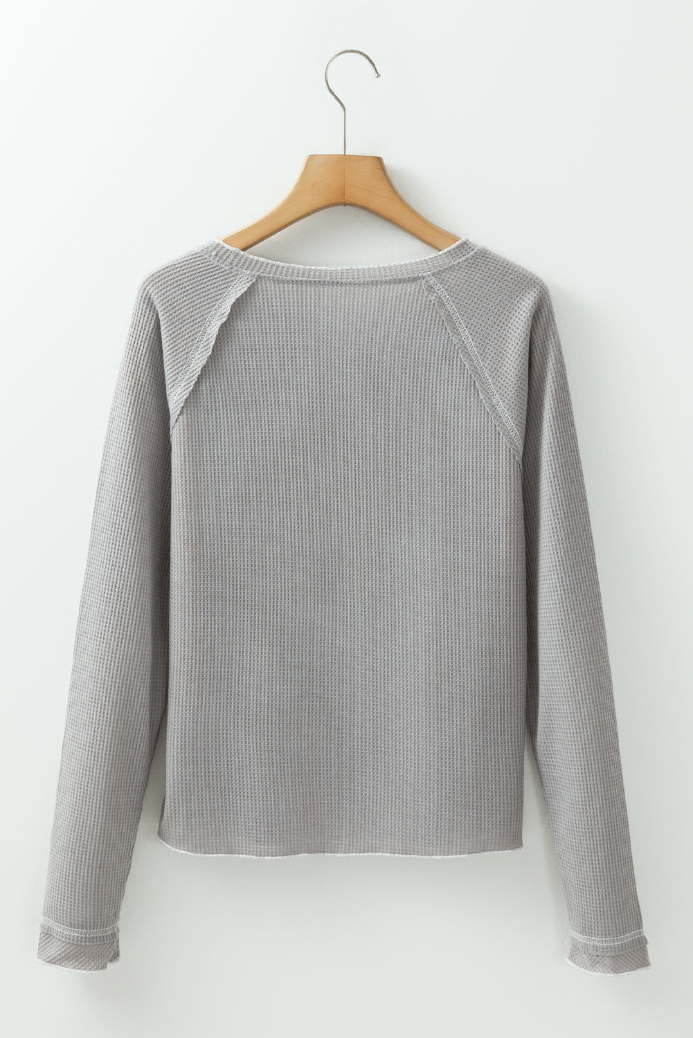 textured knit long sleeve top