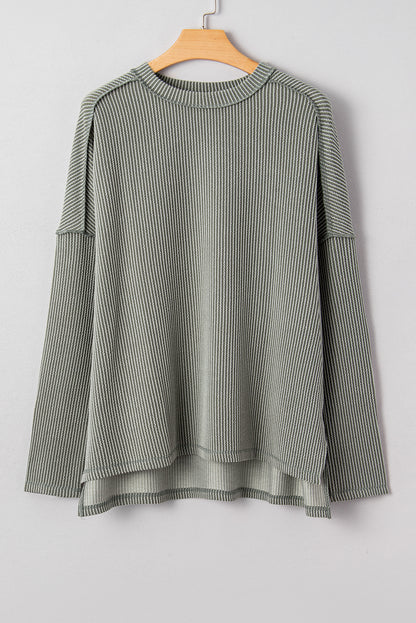 ribbed long sleeve top