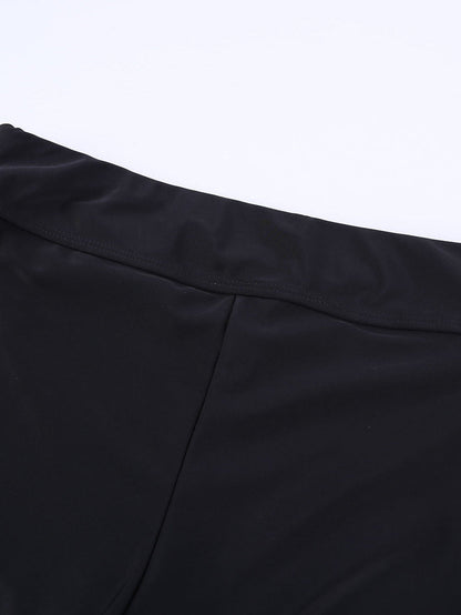 Black Adjustable Length Swim Leggings