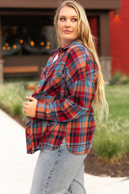 plus size check shirt