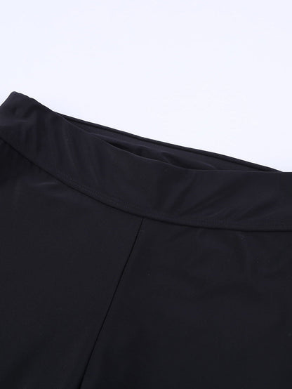 Black Adjustable Length Swim Leggings