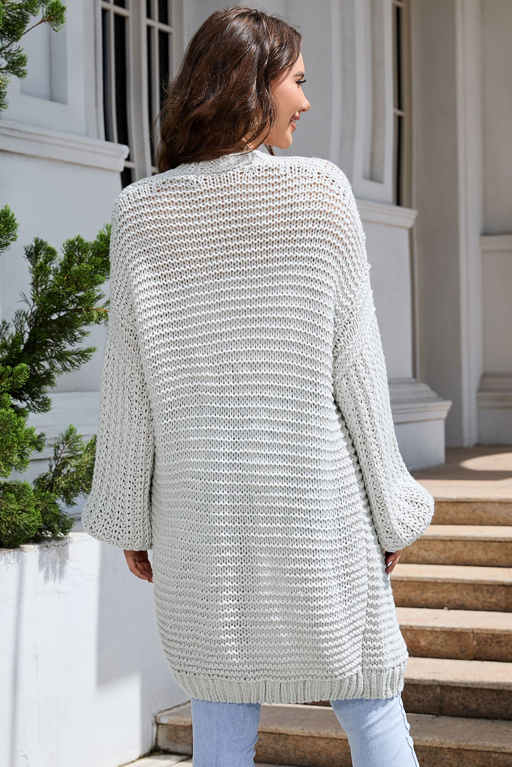 puff sleeve cardigan