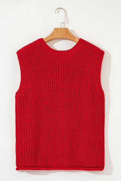 knitted vest womens