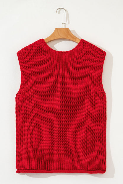 knitted vest womens