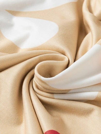 Chic Printed Wave Crew Neck Sleeveless Mini Dress