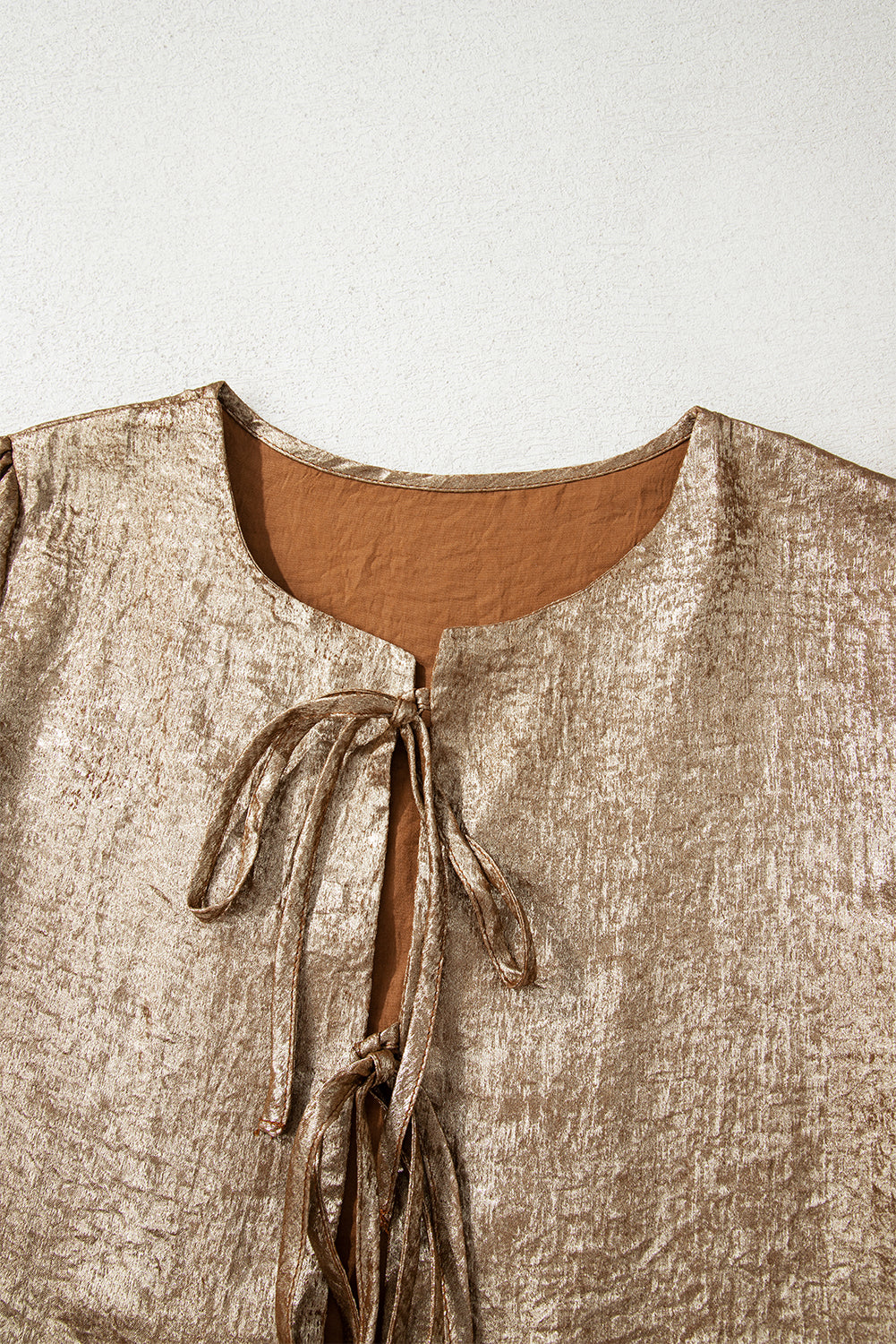 metallic blouse