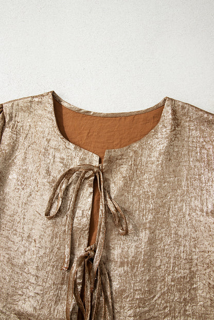 metallic blouse