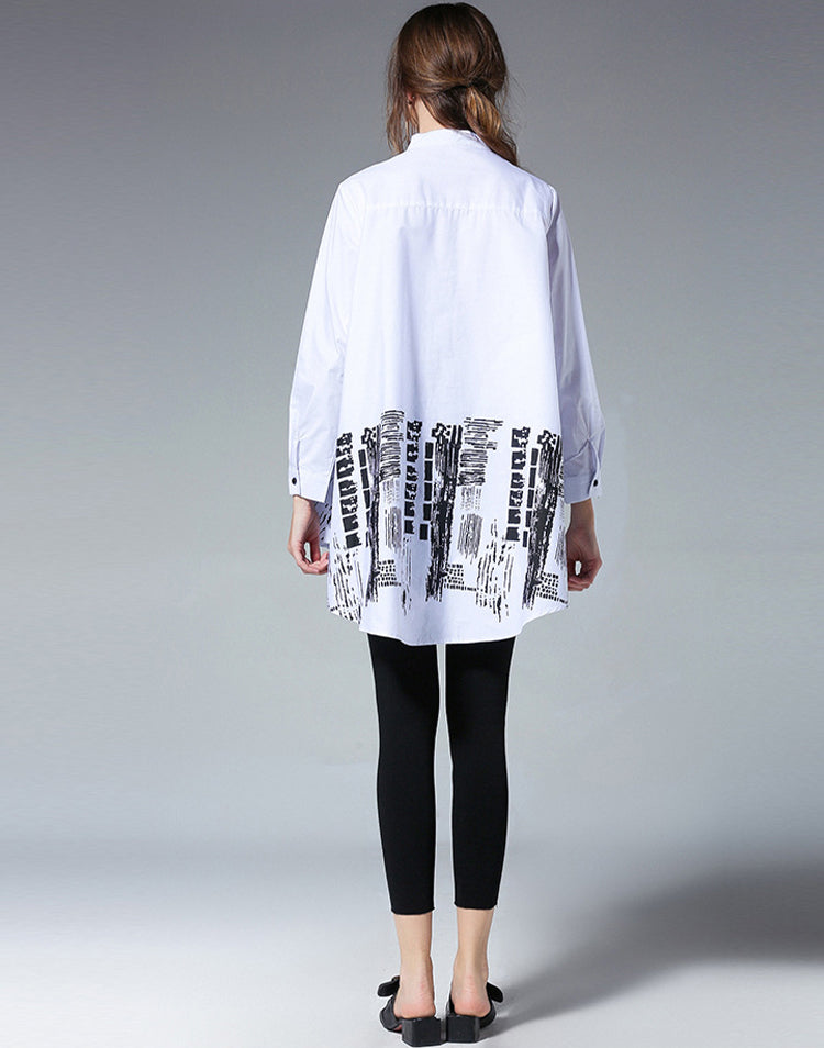 Blouses - Loose Fashion Versatile Printed Blouse - MsDressly