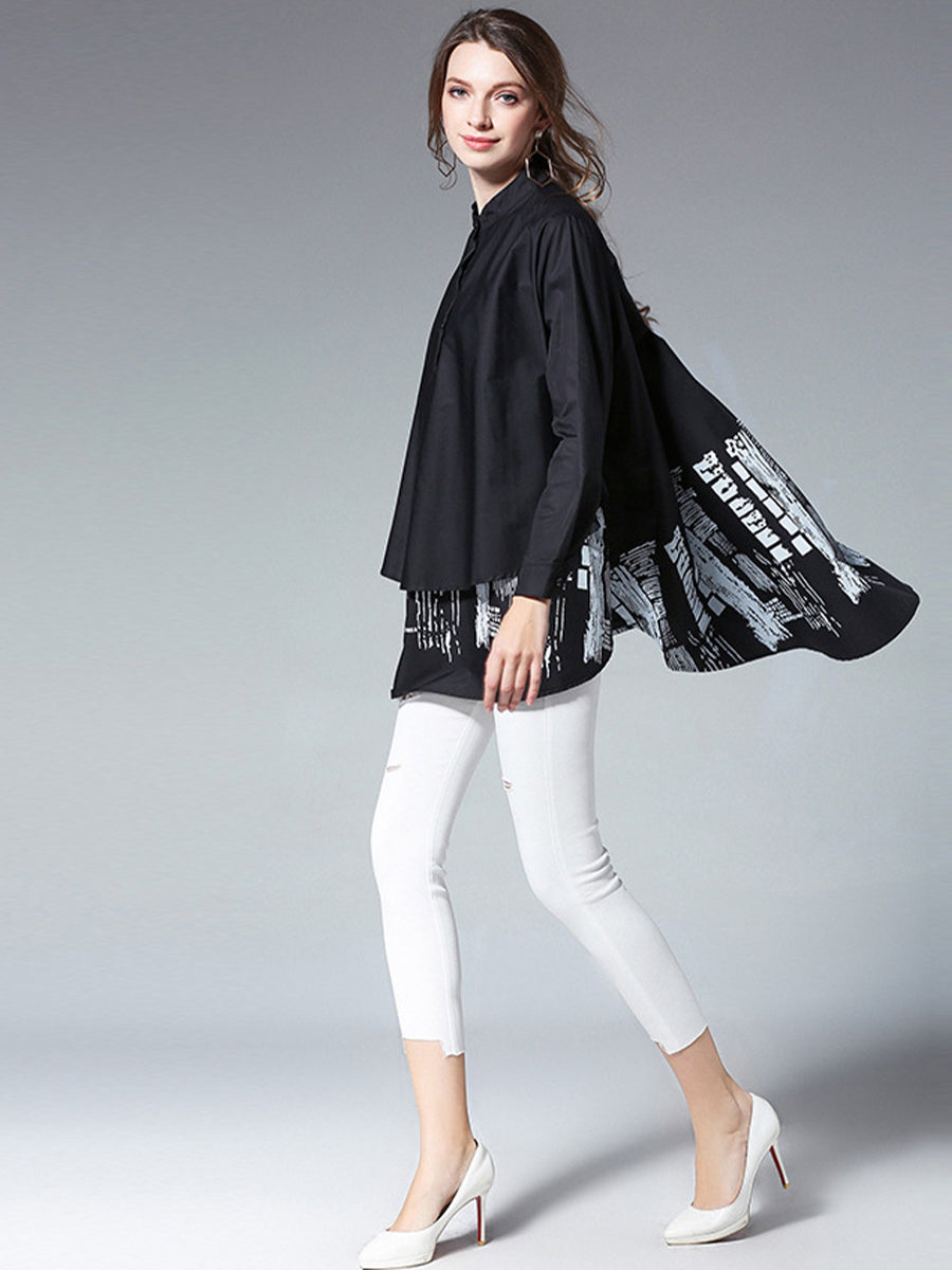 Blouses - Loose Fashion Versatile Printed Blouse - MsDressly