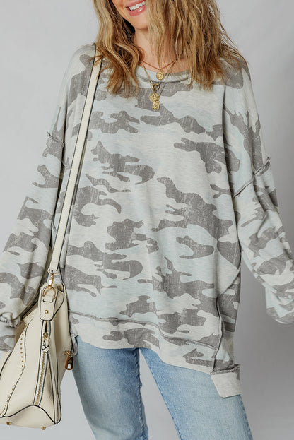 camo print sweatshirt