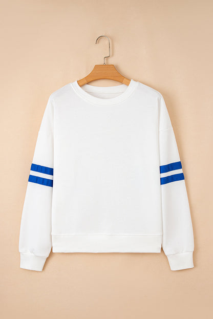 varsity striped sweatshirt