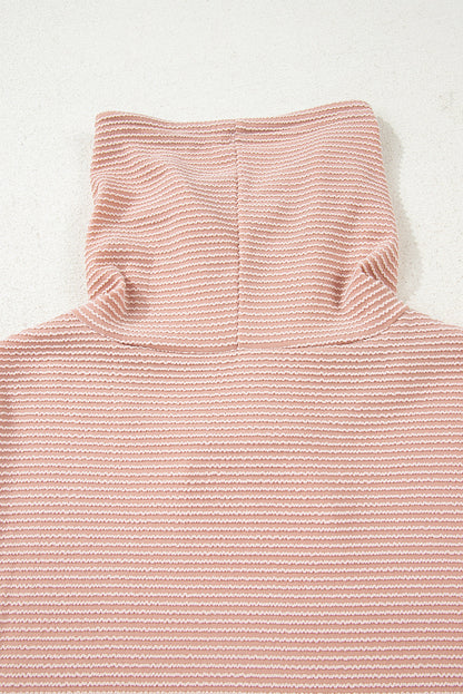 twisted ribbed long sleeve top