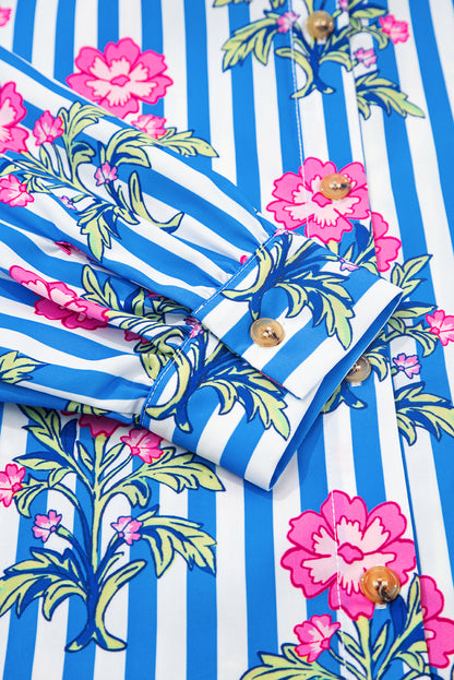 striped floral shirt