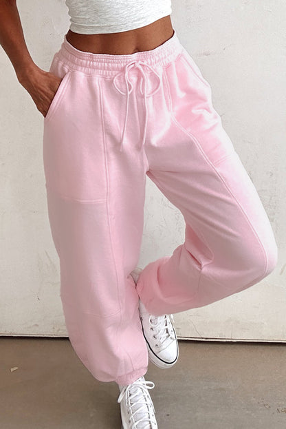 light pink jogger pants