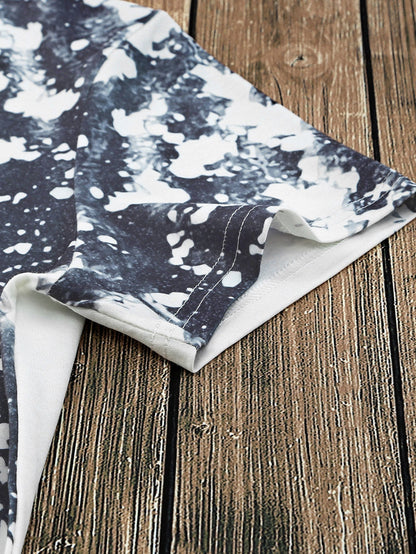 Gray Tie-Dye Bleached Western Shift Tee