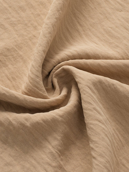 Light Beige Ruffle Sleeve Plus Size Top for a Chic Look