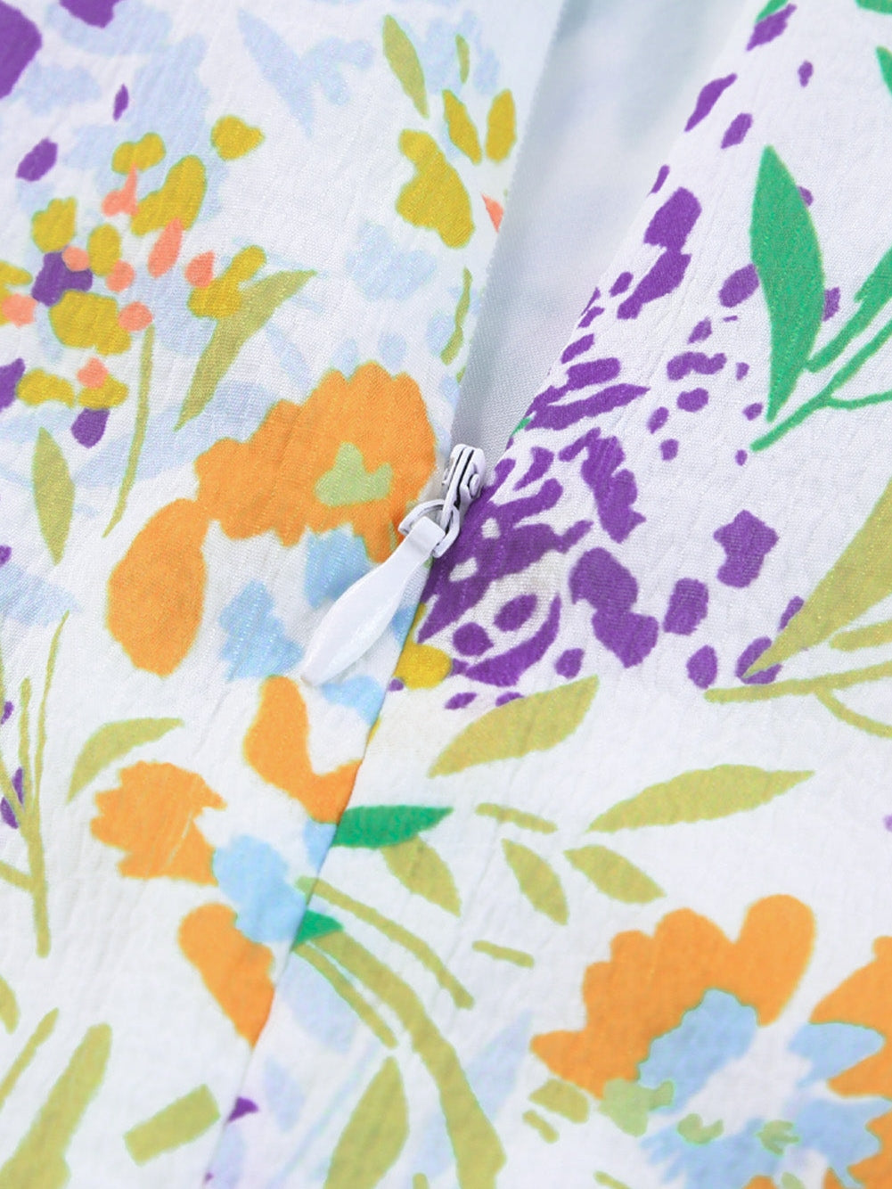 Floral Print Ruffle Sleeve Plus Size Mini Dress