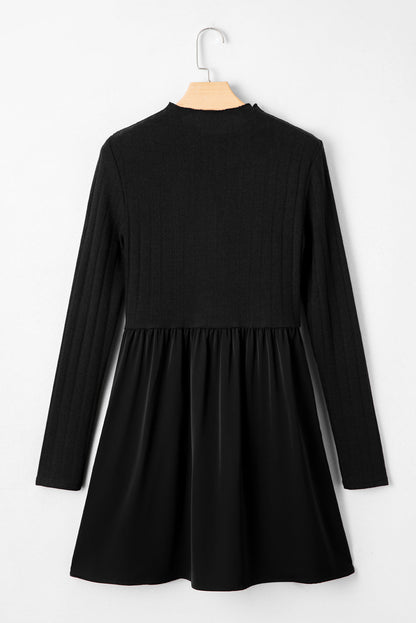 ribbed knit mini dress