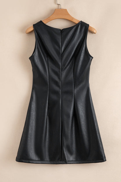 vegan leather dress