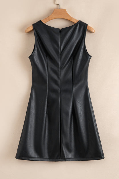 vegan leather dress