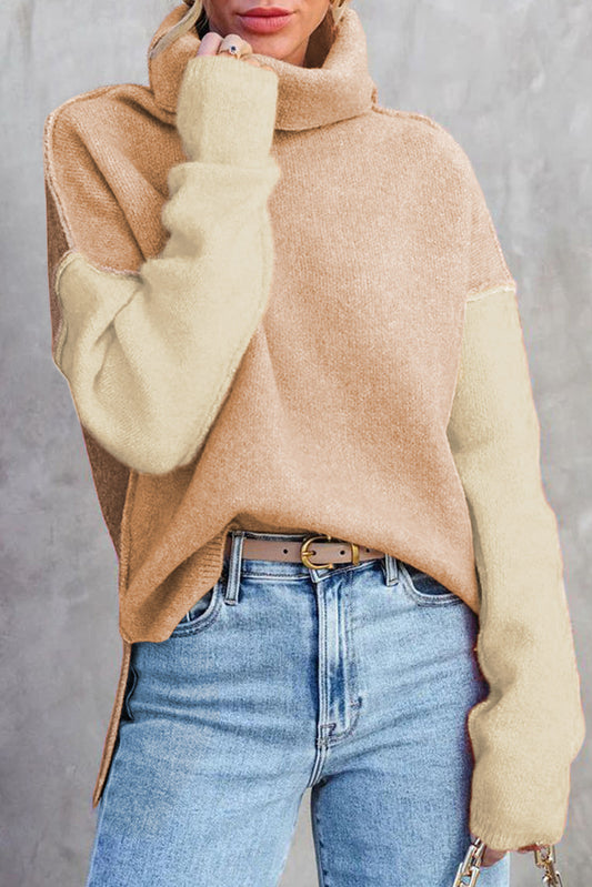 color block sweater