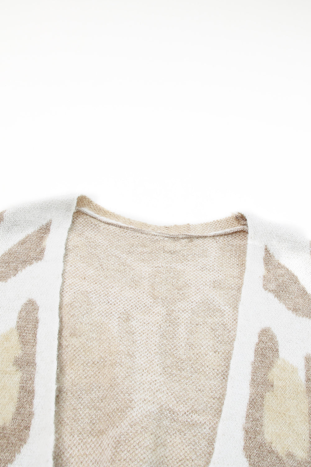 Leopard Print Beige Plus Size Cardigan