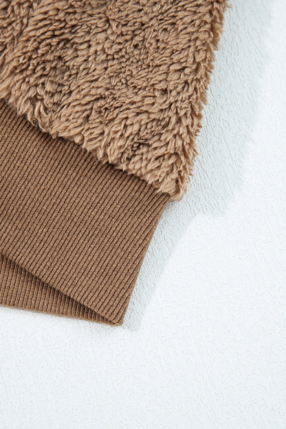 sherpa hoodie short set