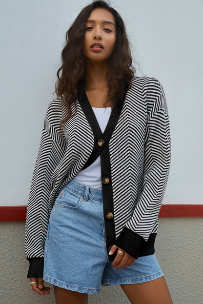 herringbone cardigan