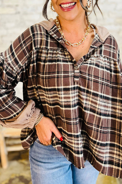 plaid blouse