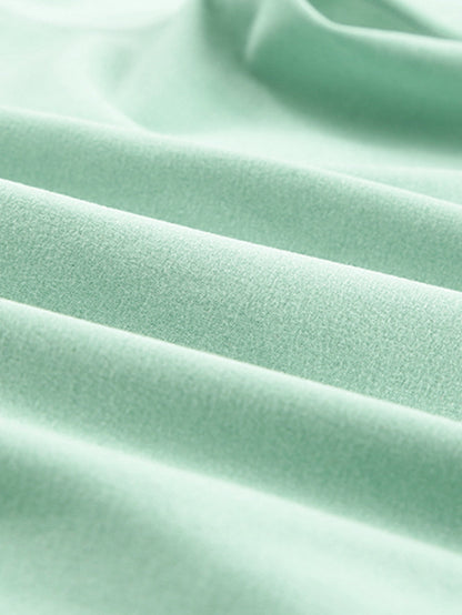 Green Zip Front Pullover Sweatshirt with Pockets