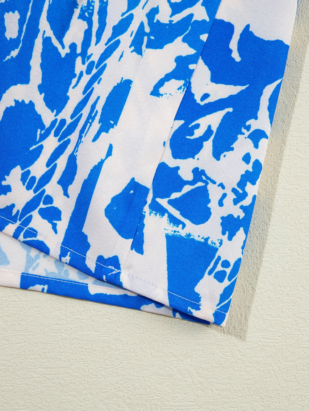 Elegant White Floral Printed V-Neck Ruffle Sleeve Mini Dress