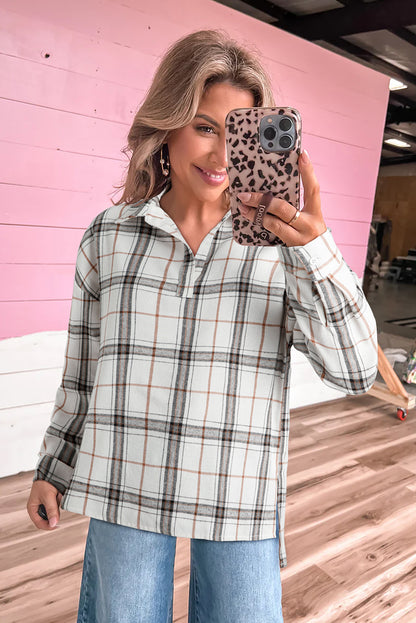 plaid blouse