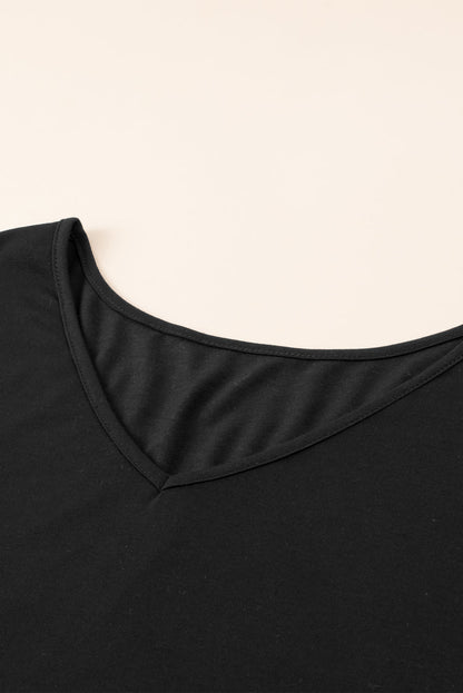 Wild Leopard Patched V Neck Plus Size Maxi Dress