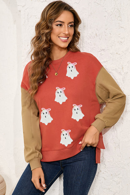 color block patchwork sweatshirt