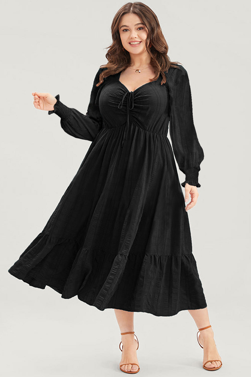 black plus size dress