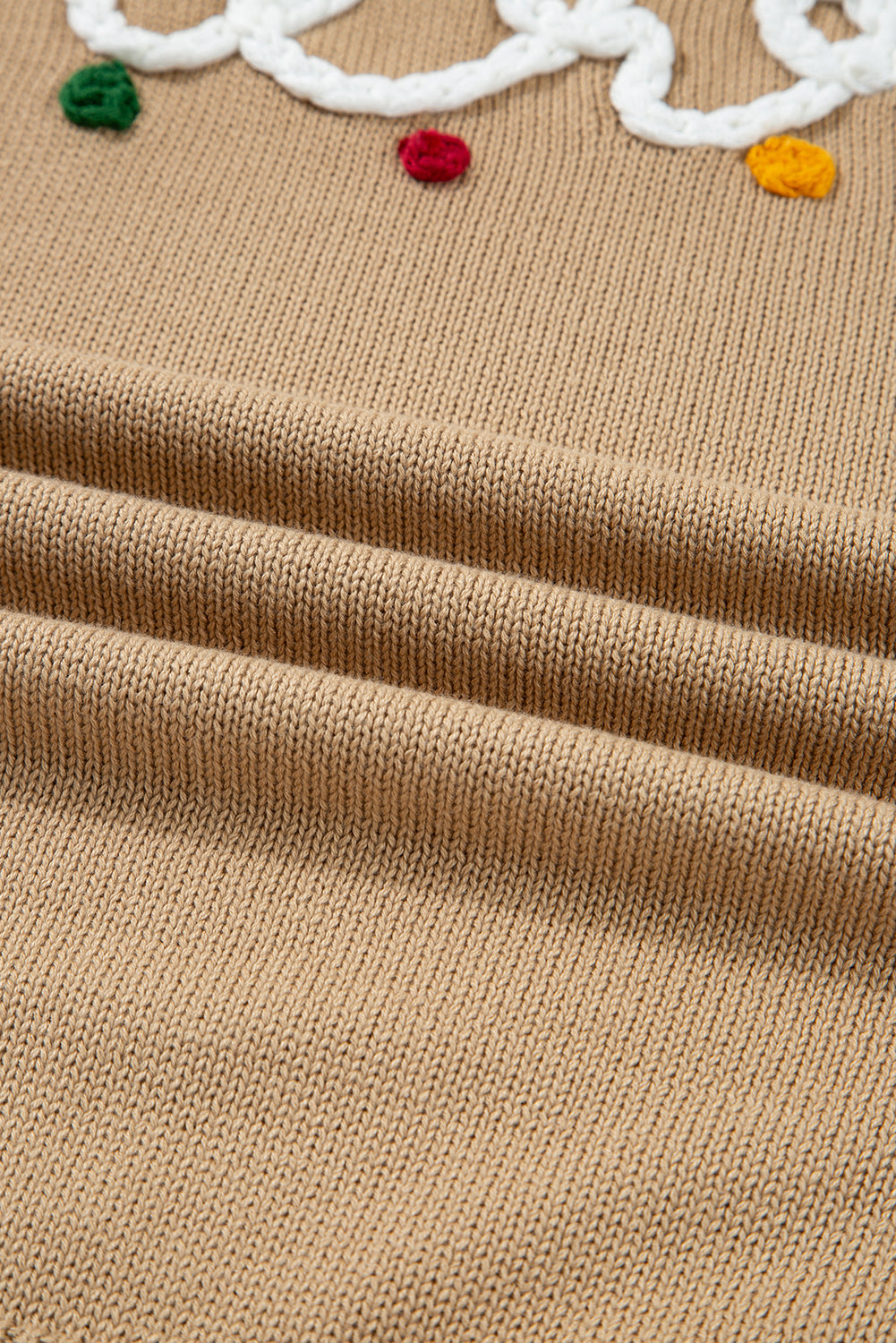 Smoke Gray Merry Colorful Dot Detail Christmas Dolman Sweater