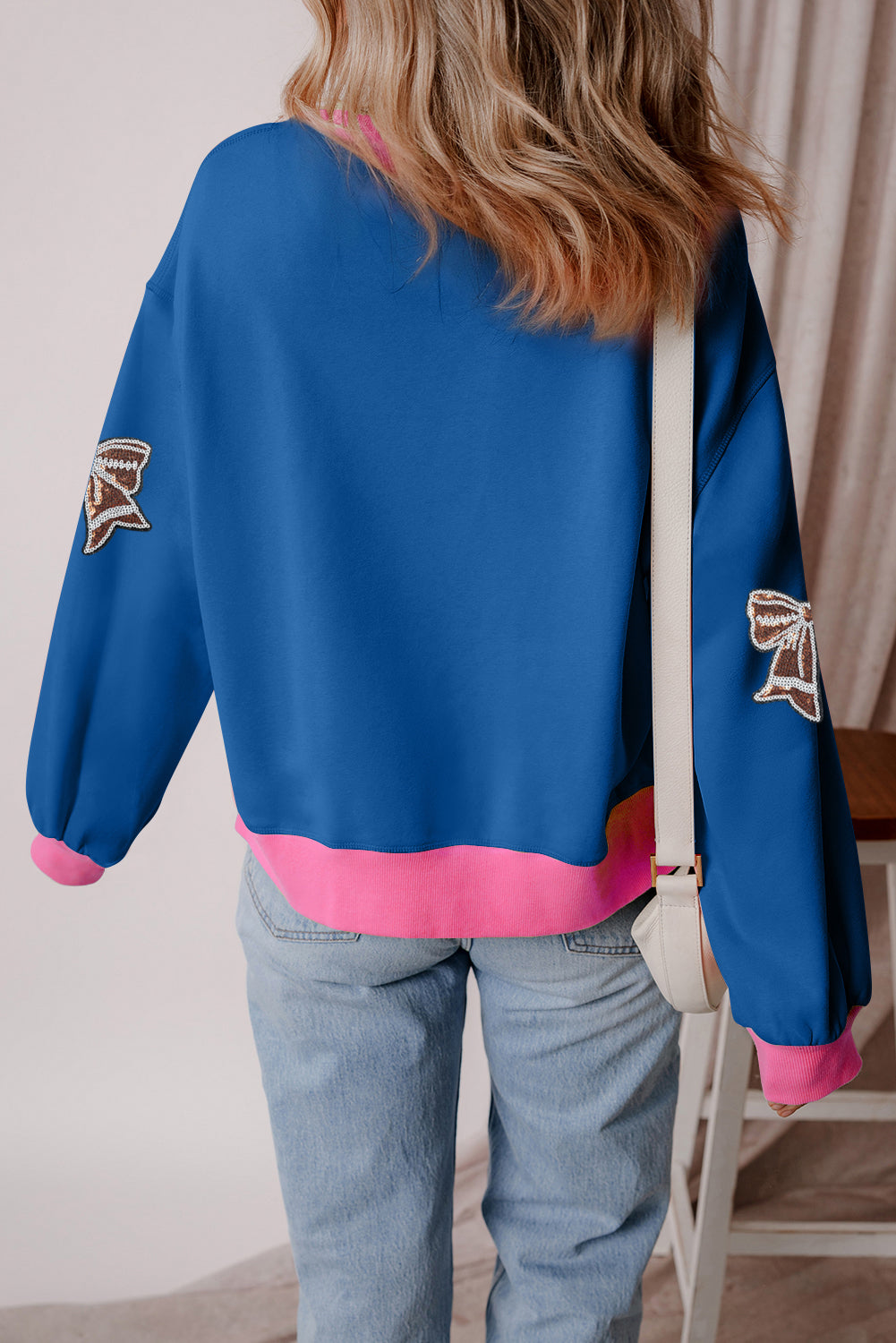 color block patchwork sweatshirt