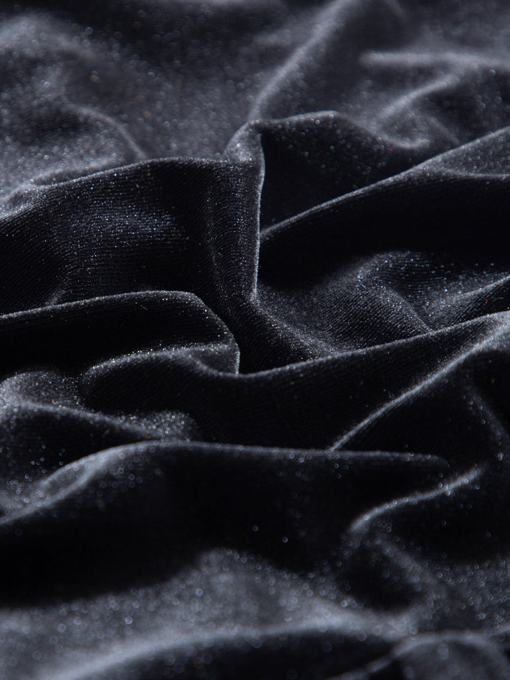 Elegant Black Velvet Peplum Shirt with Sequin Detail