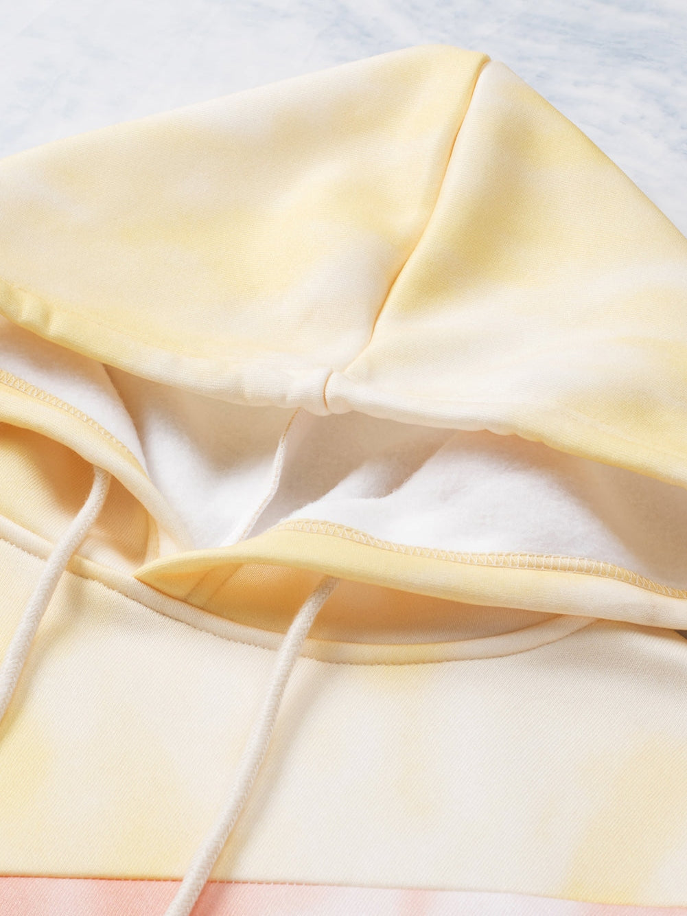 Cozy Sky Blue Plus Size Hoodie with Colorblock Design