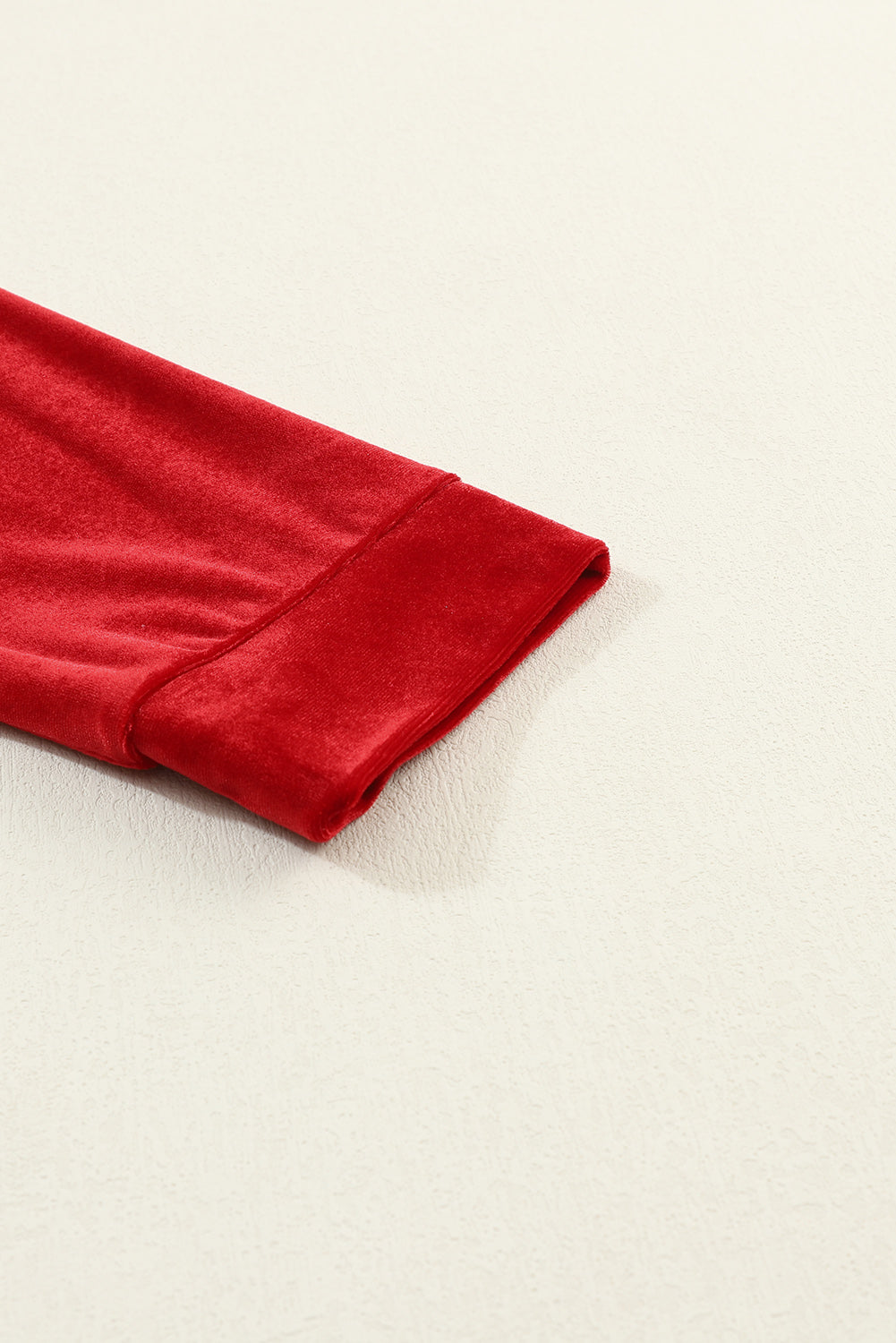 Fiery Crimson Velvet Open Front Long Duster with Pockets