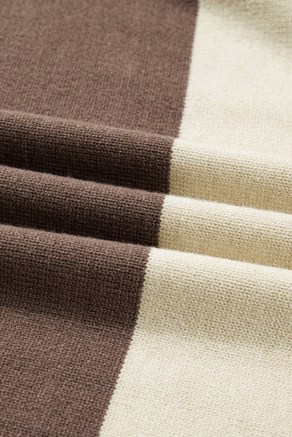 color block knit sweater