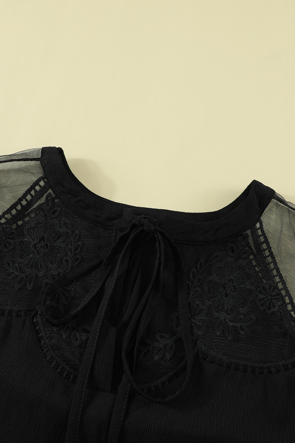 Black Formal Invitation Lace Blouse