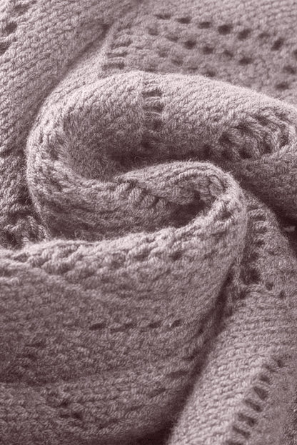 openwork knit cardigan