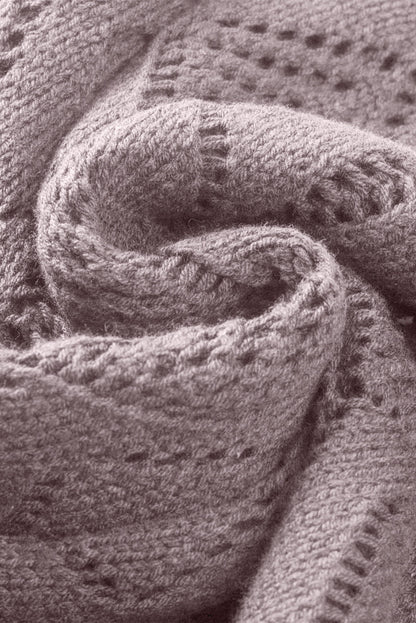 openwork knit cardigan