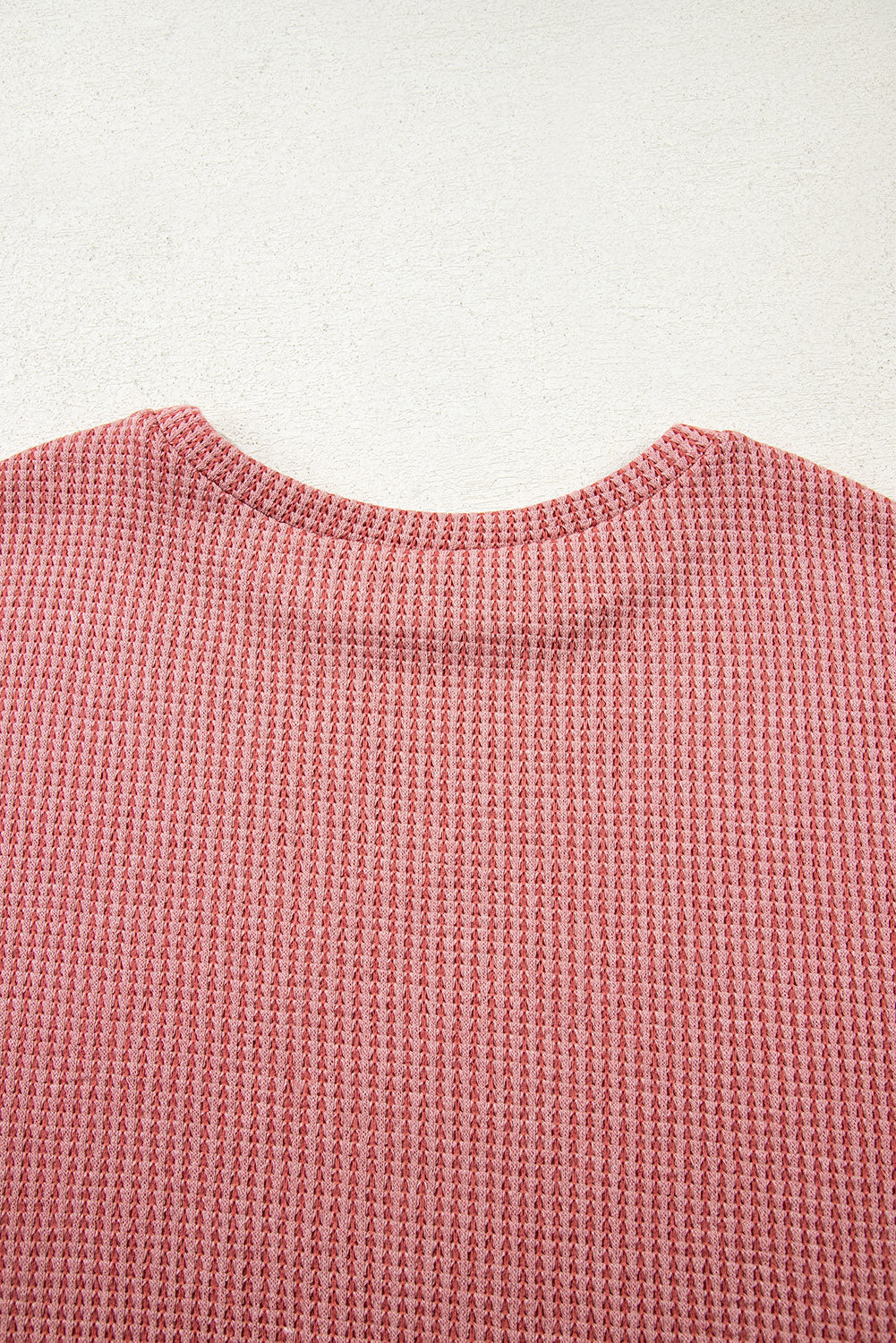 Mineral Red Textured Loose Pullover Top and Casual Short Two-piece Lounge Set