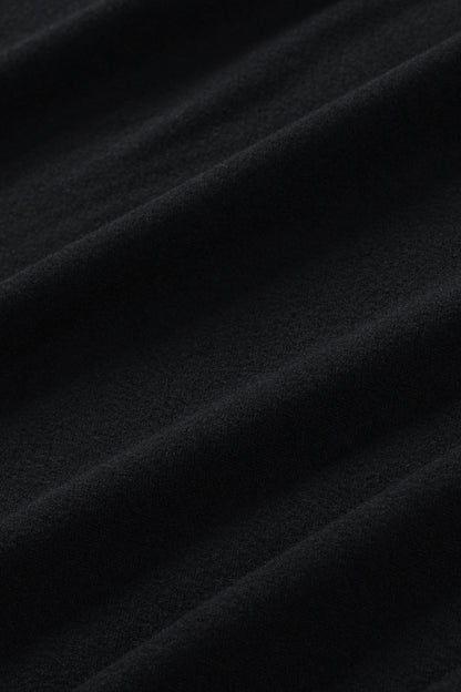 Elegant Black V-Neck Knit Top with Long Sleeves